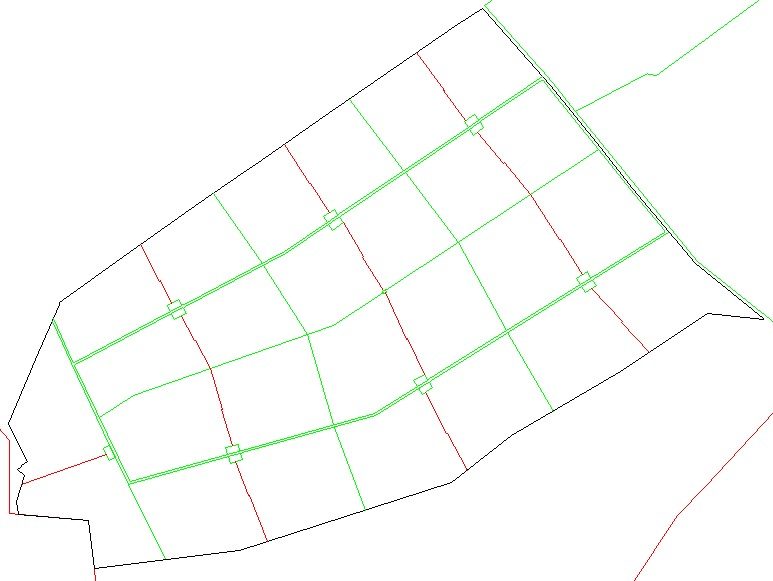 Projeto rural visualizado no AutoCAD