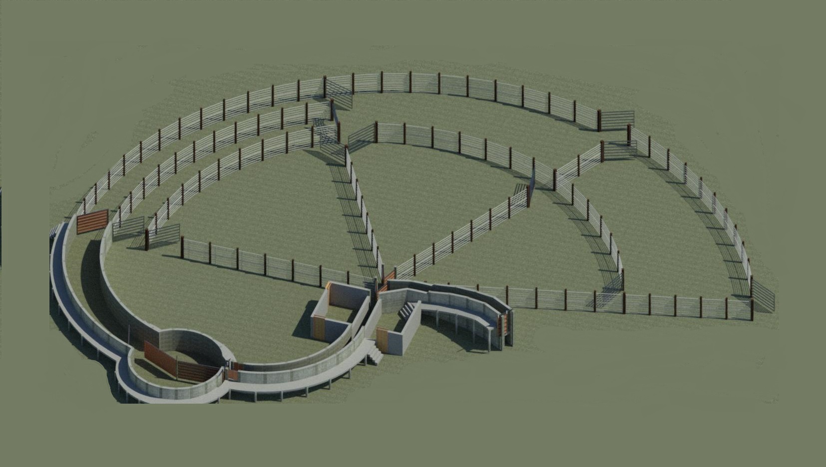 Projeto de curral em 2D